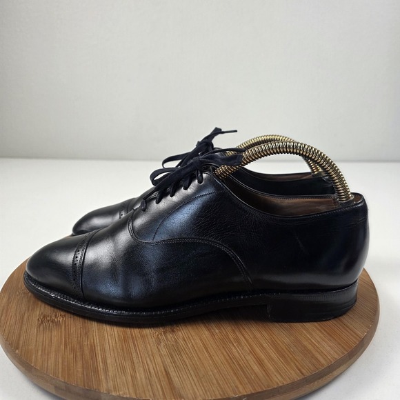 Brooks Brothers Shoes Mens Size 7.5 D Black Leather Cap Toe Oxford Made England main image 16